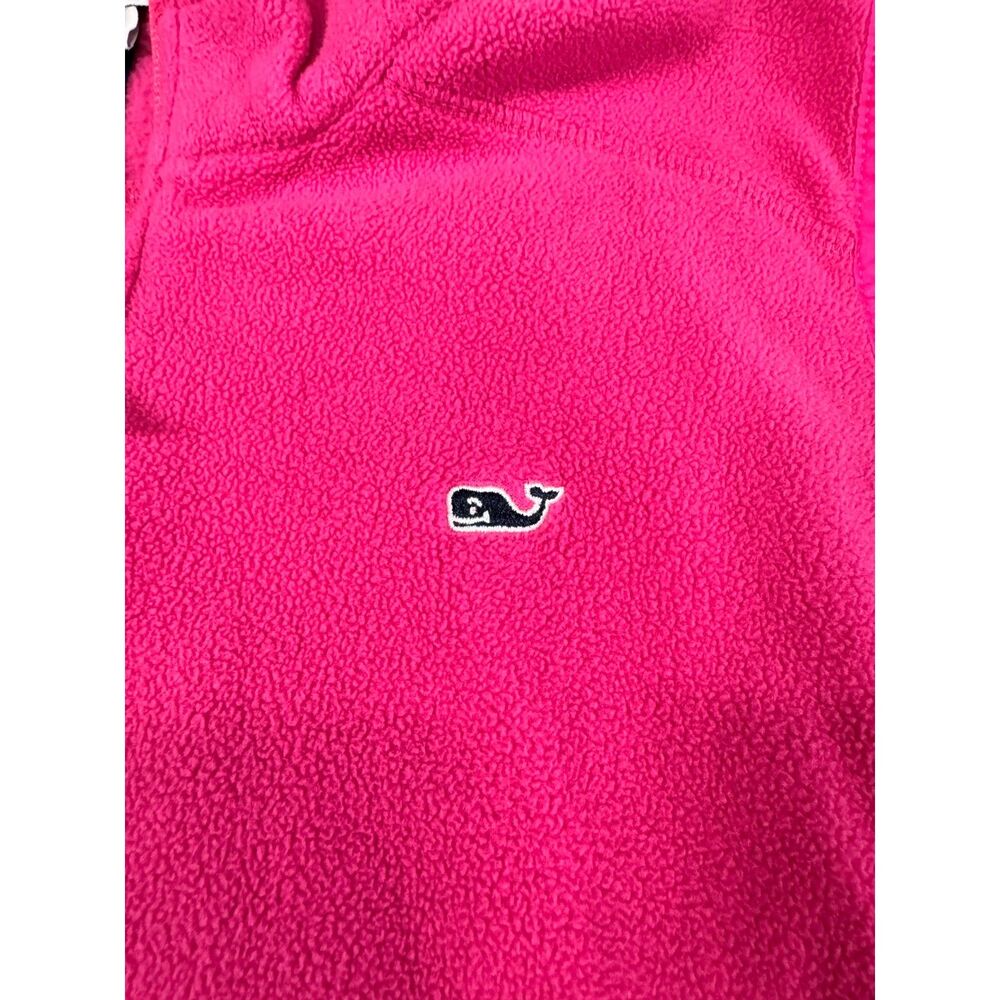 Vineyard Vines Girls L 14 Pink Fleece Vest Women’s XS Full Zip Preppy